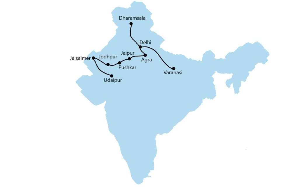 Rajasthan kaart